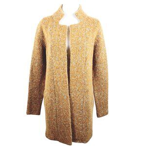 Mia Mia, Made In Italy, Gold & Gray Mix Open Cardigan Sweater, Sz Small, Pockets